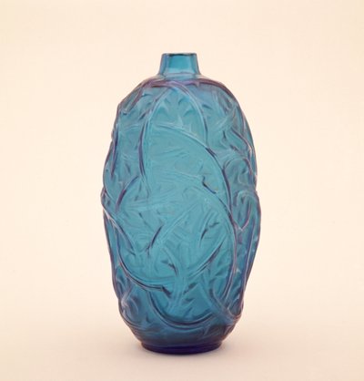 Milky opaque vase with traces of hand tinting, c.1902 by Rene Jules Lalique